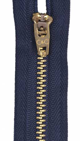 Zippers by The Yard Blue Jean Rose Gold